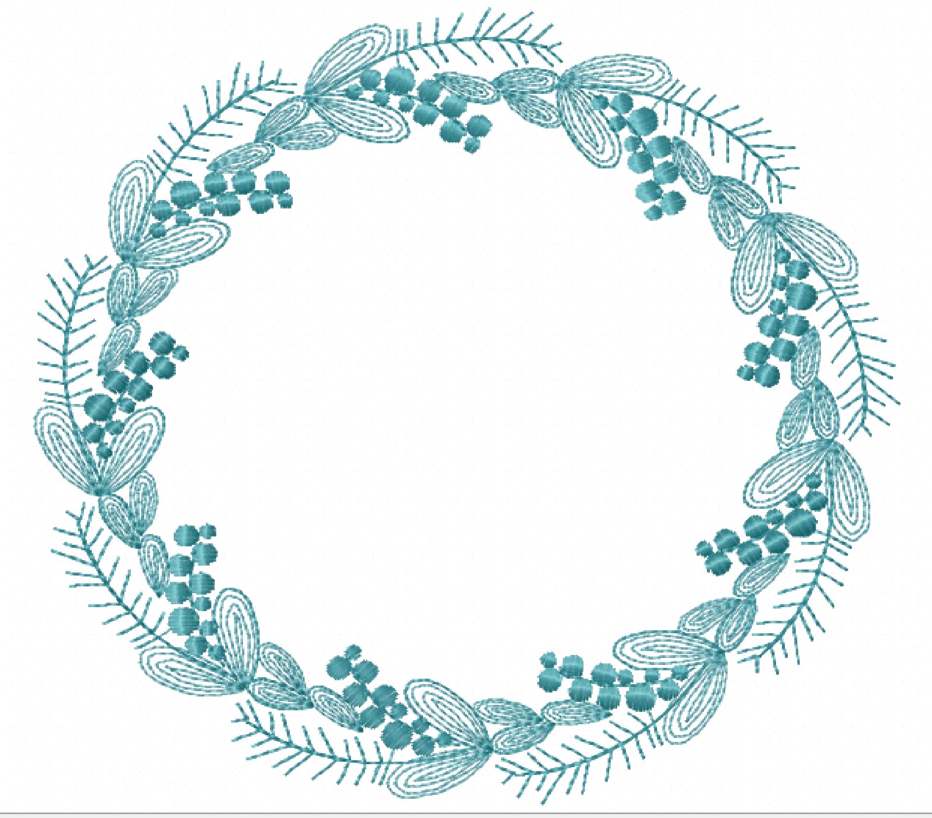 Rustic Round Monogram Frame Machine Embroidery Design 