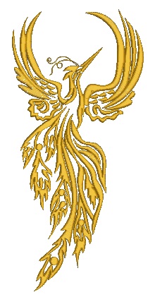 Phoenix Machine Embroidery Design 
