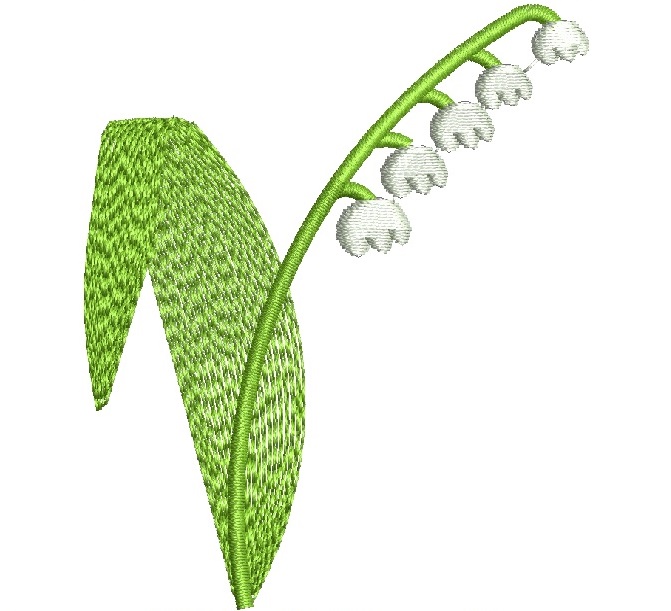 Lily of the Valley Machine Embroidery Design / Wild Forest Garden Flowers 