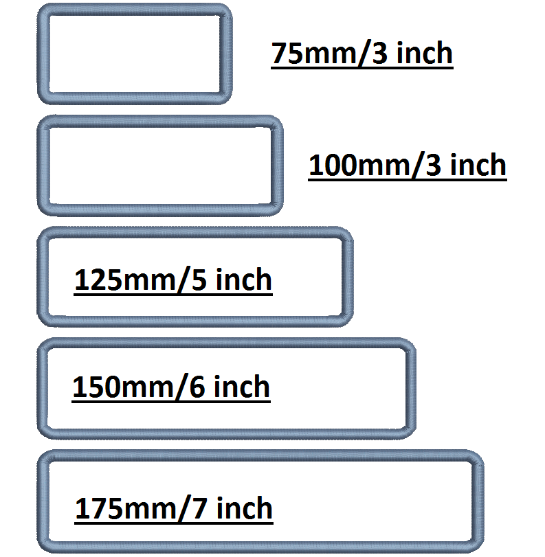 Rectangle Applique Machine Embroidery Design 