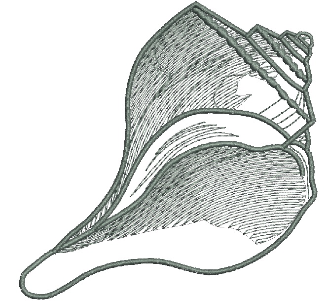 Shell Machine Embroidery Design 