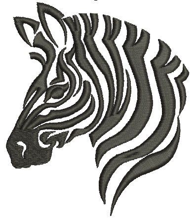 Zebra Face Machine Embroidery Design 