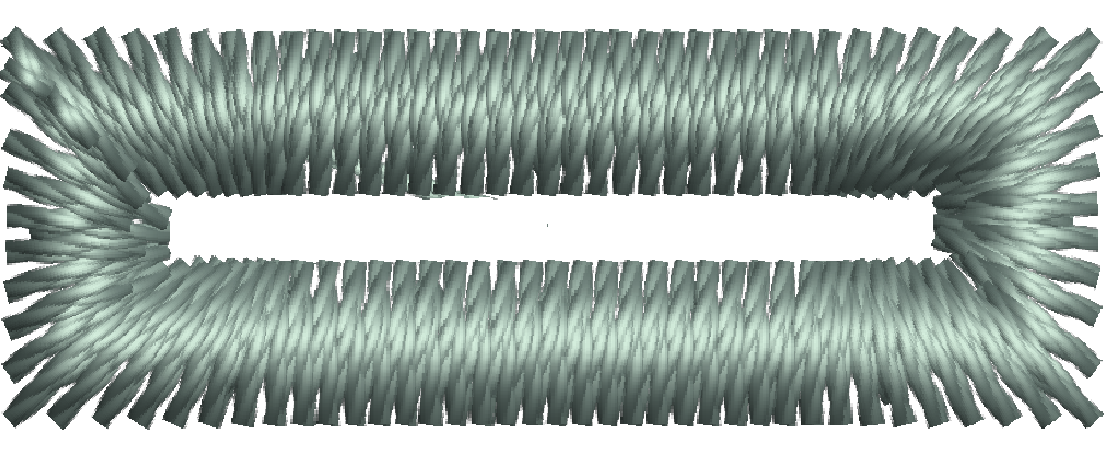 Rectangular Buttonholes Machine Embroidery Design Set of 5 Sizes  
