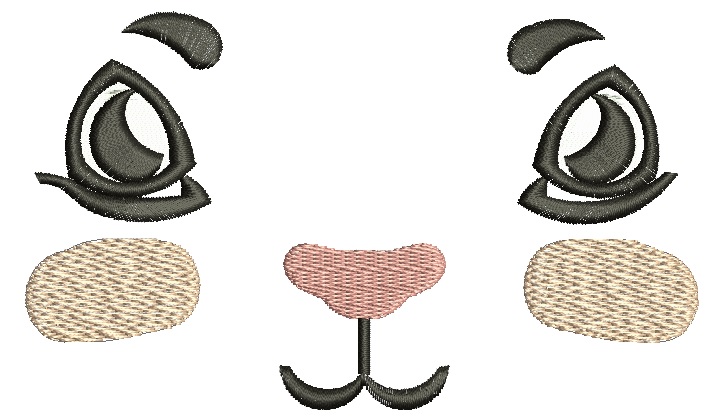 Bunny Face Machine Embroidery Design, Rabbit Face Embroidery Pattern for Plush Toys and Seasonal Decor