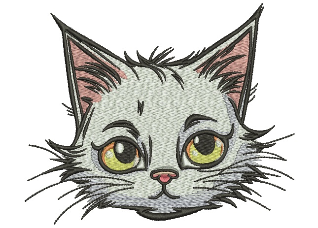 Cool Cat Machine Embroidery Design 