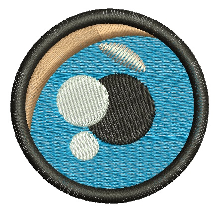 Round Blue Eye Machine Embroidery Design for Soft Toys, Cat Dog Lamb Toy Eye, Plush Toy Embroidery Pattern 