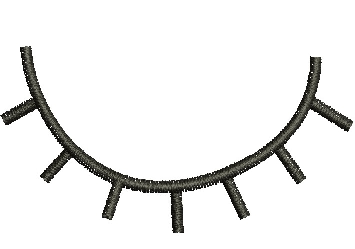 Smile and closed eye separate from each other, separate files / total 6 designs  Muzzle for embroidery on clothes or dolls Instant Download 
