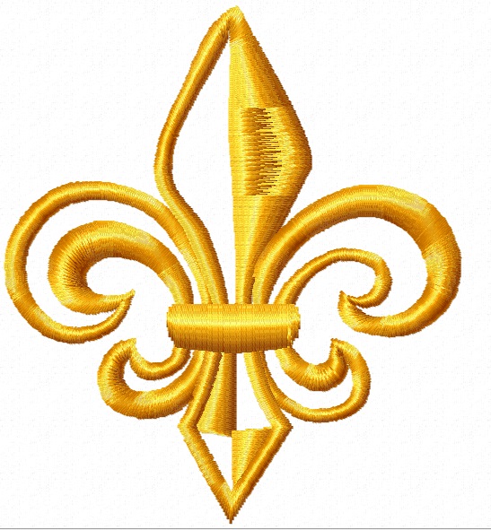 Fleur-de-lis machine embroidery design 