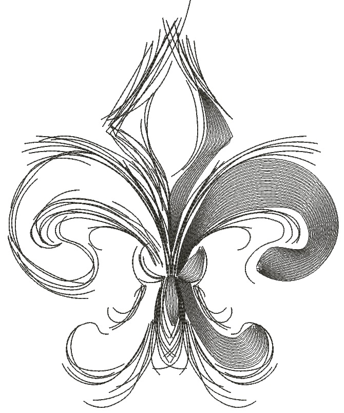 Fleur de lis graphics Embroidery Designs  