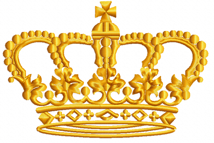Crown Machine embroidery design  instantly download 