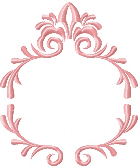 Monogram frame machine embroidery design 