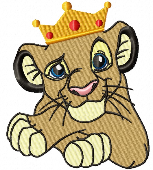lion in the crown Machine Embroidery design 