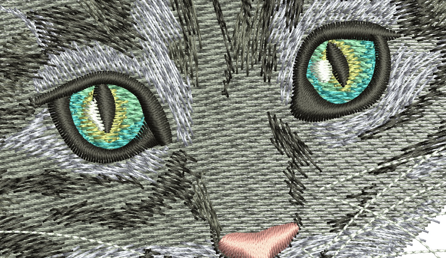 Cat for the pocket machine embroidery design 