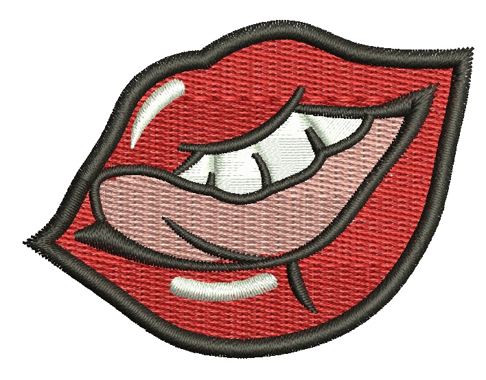 Lips Machine Embroidery Design 