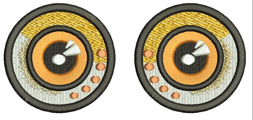 Eyes for soft toys pair , left and right separately  Machine Embroidery Designs, instantly download. 