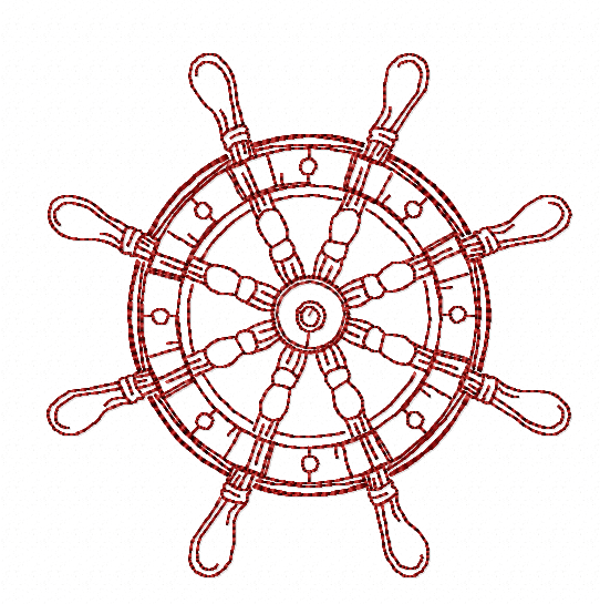 Steering Wheel. Machine Embroidery Design, Instant Download  