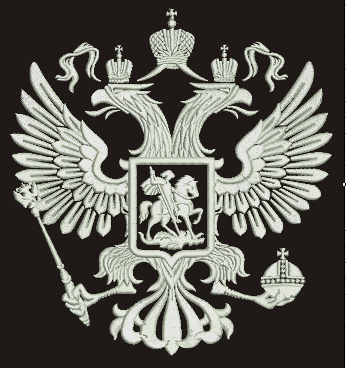 Coat of arms Russia machine embroidery design 