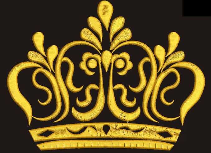 Crown Machine Embroidery Design – Elegant Royal Pattern 