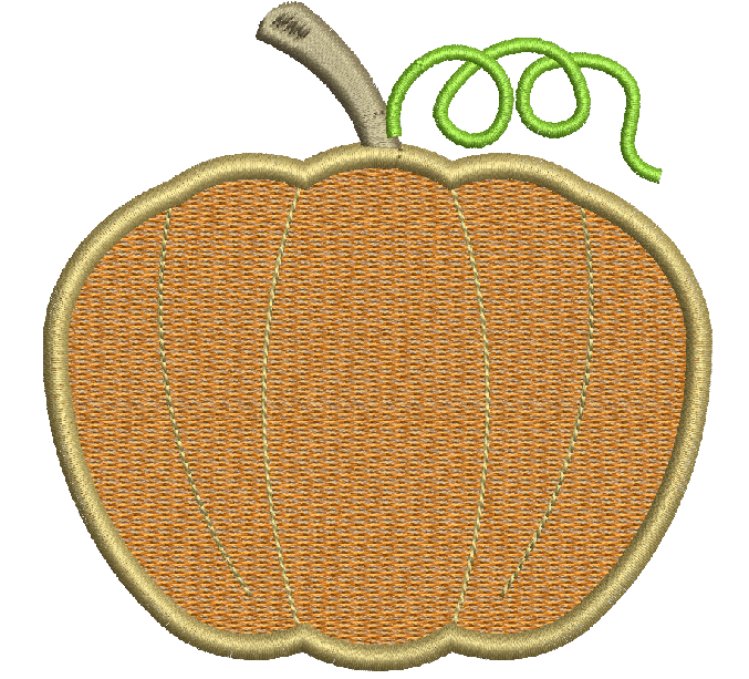 Pumpkin  Machine Embroidery Design, Instant Download 