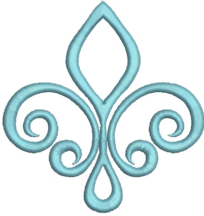 Fleur de lis machine embroidery design 