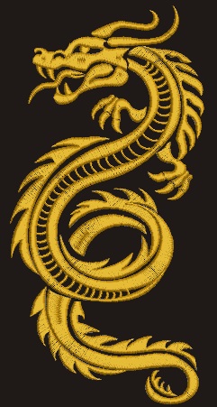 Chinese Dragon Machine Embroidery Design 