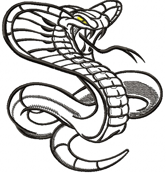 Cobra Machine Embroidery Design 