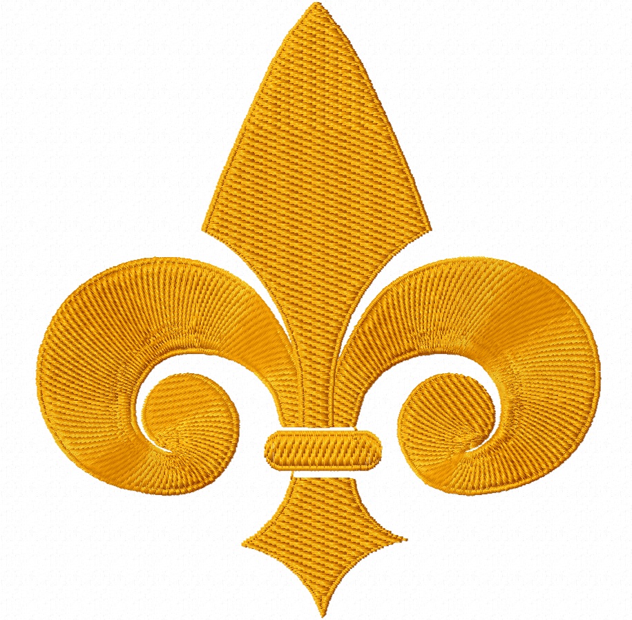 Fancy Fleur de Lis Machine Embroidery Design 