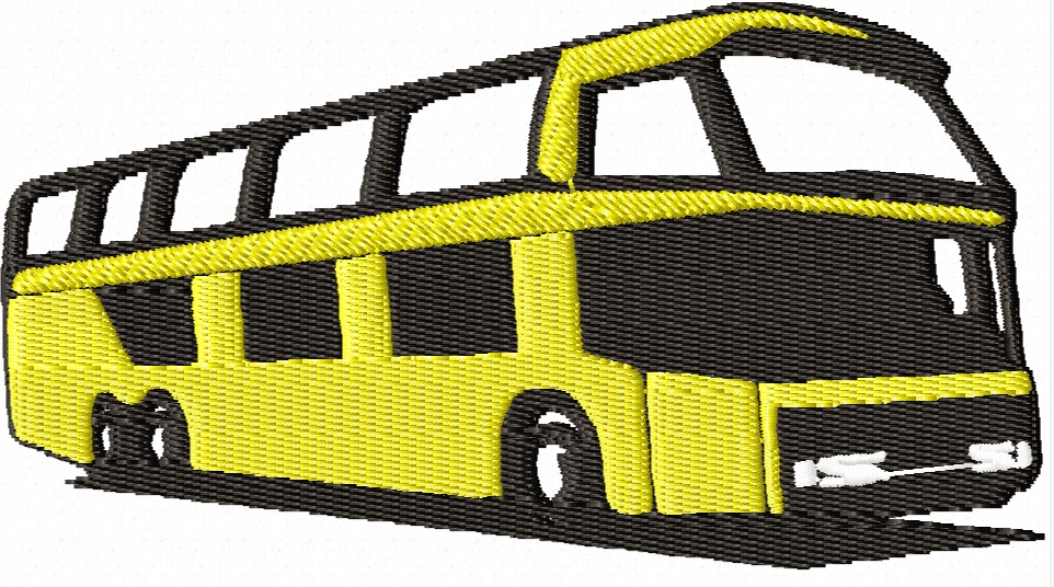 Bus / School Bus / Tour Bus machine embroidery design, instantly download