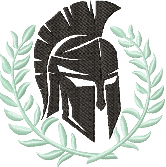 Spartan Helmet Machine Embroidery Design, Instant Download  