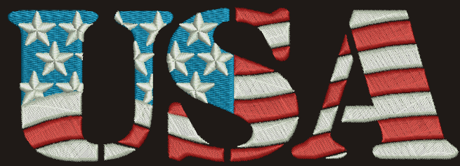USA 4 July Independence Day - Machine Embroidery design 
