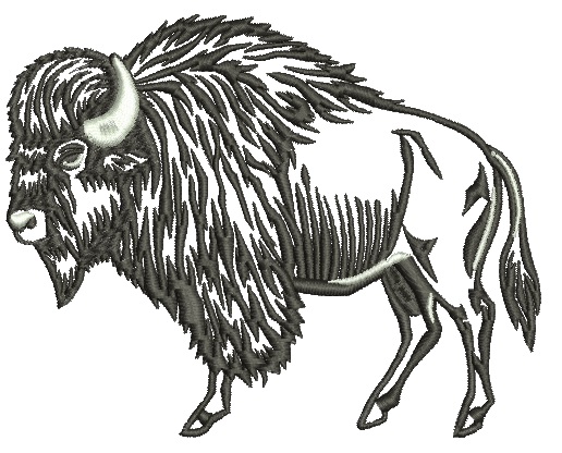 Buffalo Bison Machine Embroidery Design 