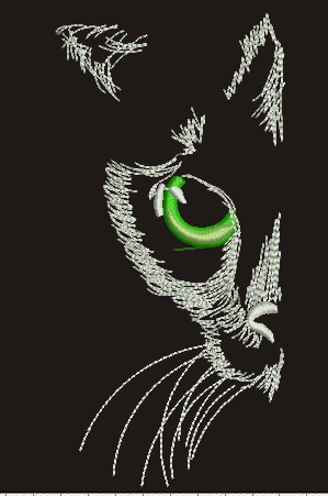 Cat Machine Embroidery Design 