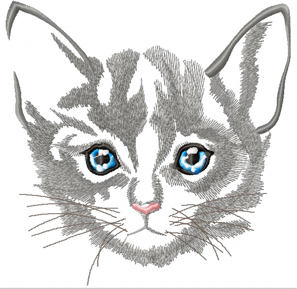 Cat design machine embroidery design 
