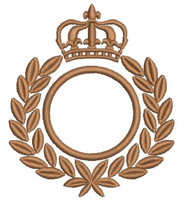 Frame with crown machine embroidery design 
