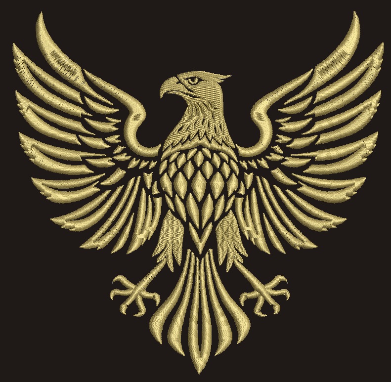 Eagle of the roman legion heraldic eagle machine embroidery design tested  