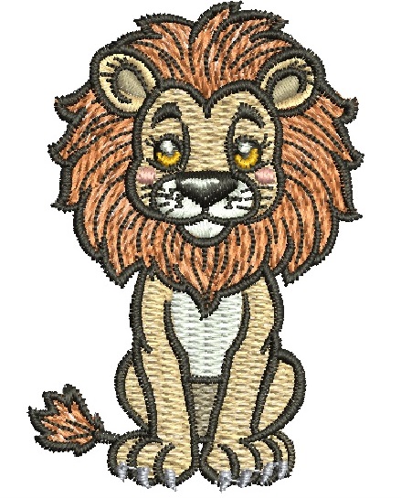 Lion Machine Embroidery Design (Hat Size Included), Instant Download 