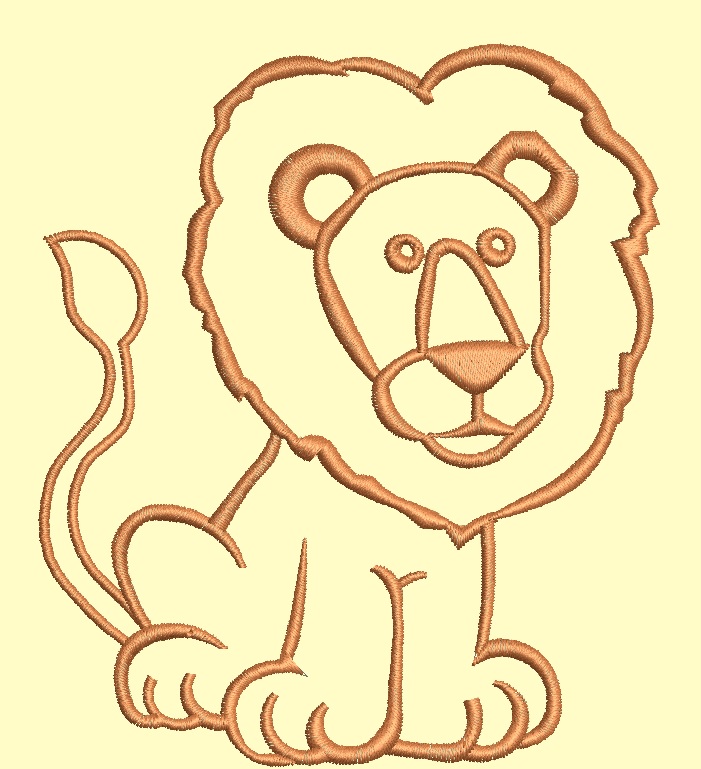 Lion Machine Embroidery Design  