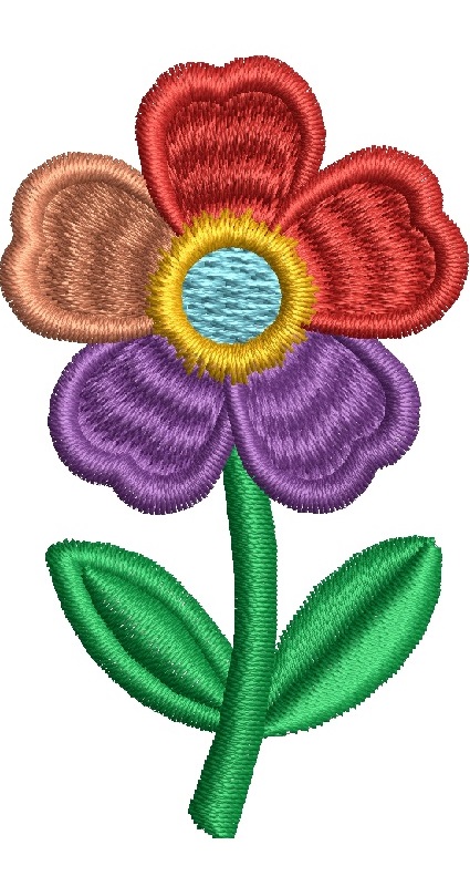 Mini flower machine embroidery design