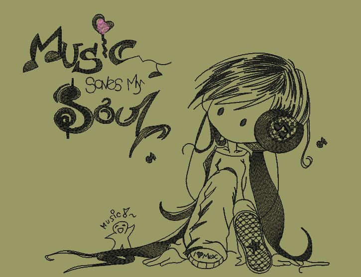 Music Saves My Soul Machine Embroidery Design 