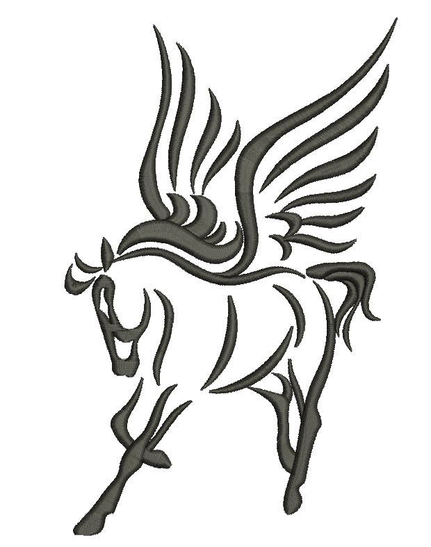 egasus, Flying Horse. Machine Embroidery Design, Instant Download 