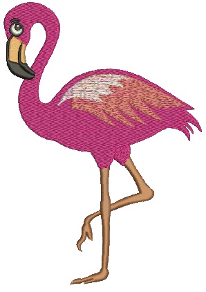  Pink Flamingo Machine Embroidery Designs, Instant Download 