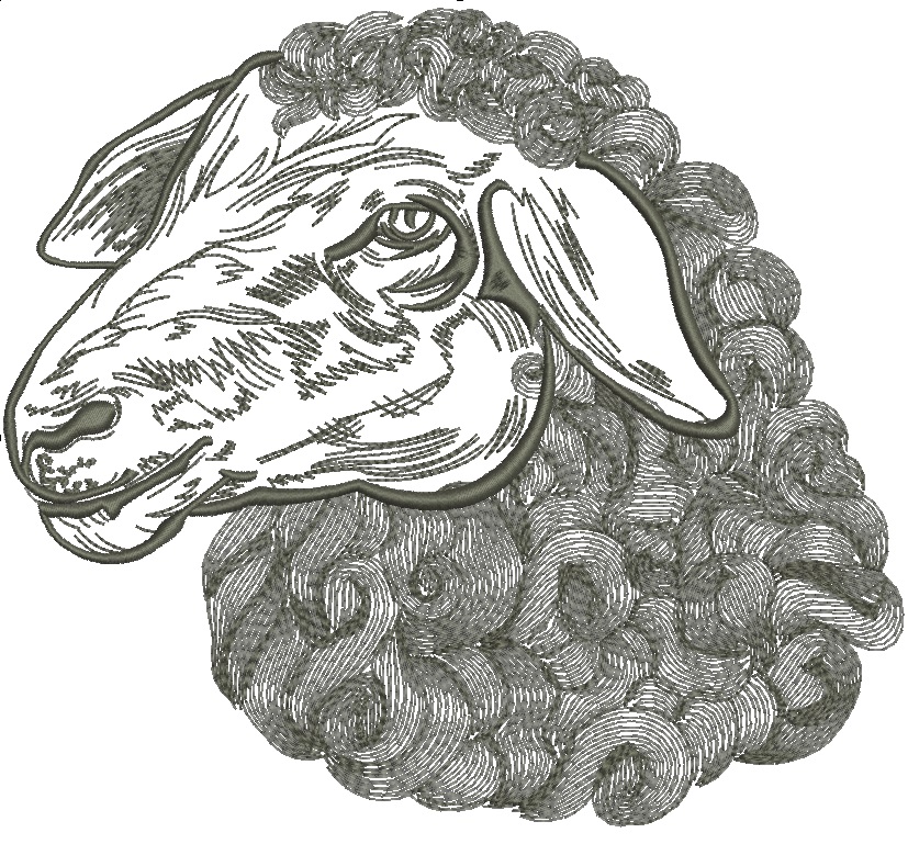 Lamb Sheep Machine Embroidery Design 