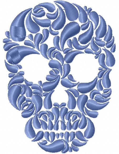 Skull machine embroidery designs – instant download 