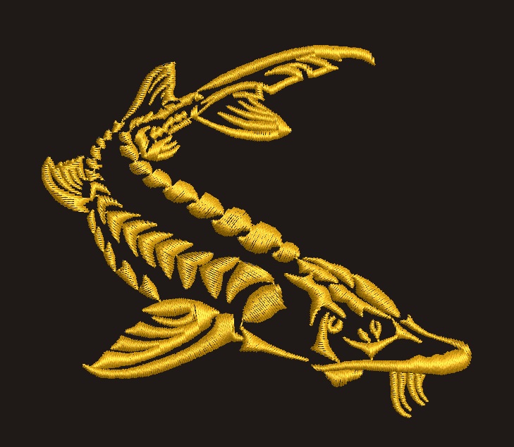 Sturgeon Machine Embroidery Design 