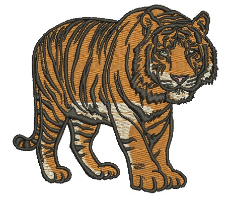 Tiger Machine Embroidery Design, Instant Download 