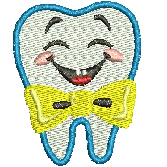 Tooth embroidery design, instant download 