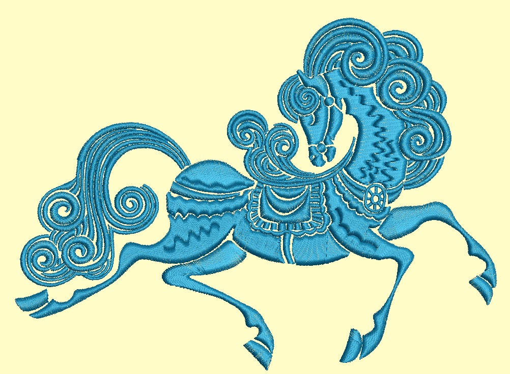 Winter Horse Machine Embroidery Design