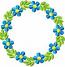 Round frame for monogram - Letters not included Machine Embroidery Design 