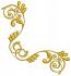 Corner frame for monograms Machine Embroidery Design 