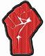 Clenched fist hand gesture Machine Embroidery Design 